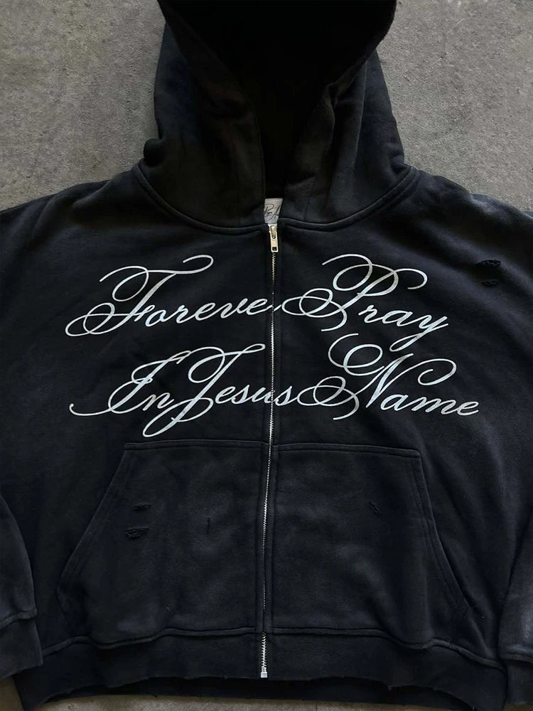 RUE LETTER ZIP-UP